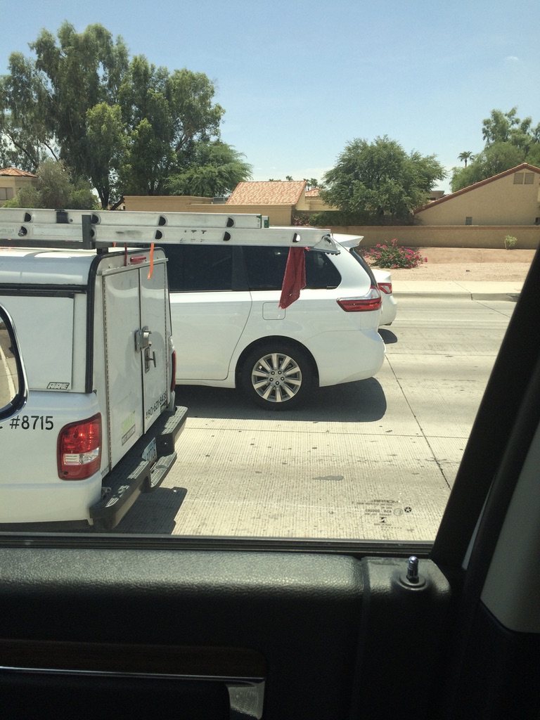 Professional Ladder Raggers. Wanting Easy Compliance With Our Ladder Flag Device because they have to tie flags on and off all day for 'OSHA' Compliant ladder